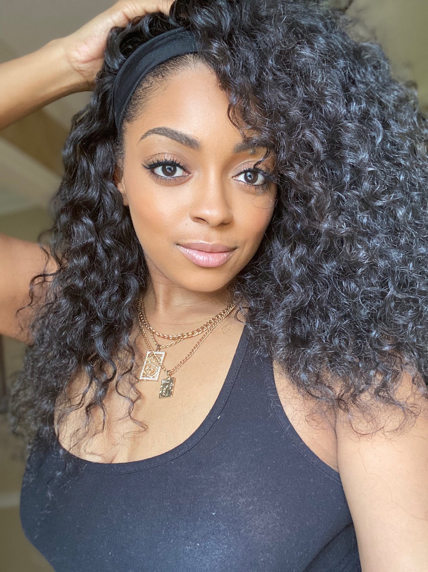 Deep Curly Headband Wig